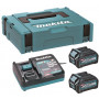Makita 191J81-6 XGT 40 V max set batteria, 2 × BL4025 2,5 Ah, DC40RA, MAKPAC