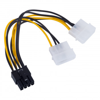 Akyga AK-CA-29 adattatore di alimentazione: 2 Molex a PCIe 8-Pin, 15 cm
