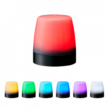 PATLITE NE-M1ANN-M Lampada di segnalazione LED con 7 colori, 12–24 V DC, IP67