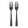 circulware RESBONSIBLES forchette riutilizzabili, plastica, nero, 10 pezzi 96523