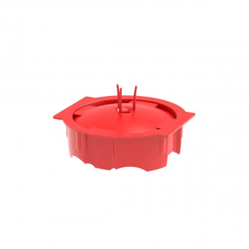 Primo P722 coperchio universale per intonaco per scatole da incasso, riutilizzabile, rosso, 65,5 mm