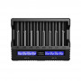 XTAR VC8S caricabatterie USB-C per 8 batterie ricaricabili Li-Ion e Ni-MH
