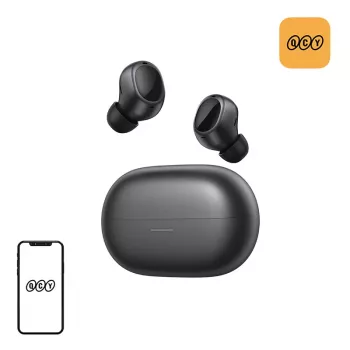 QCY Melobuds A30 Auricolari wireless (nero) - cancellazione attiva del rumore, Bluetooth 5.3, IPX5, batteria 30H