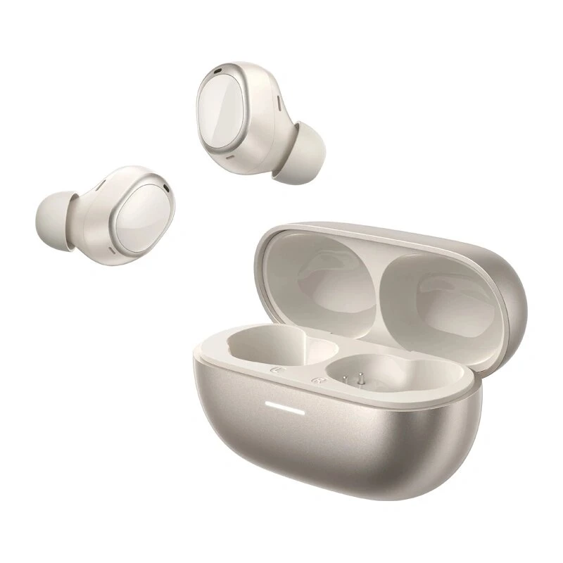 QCY Melobuds A30 auricolari wireless, ANC adattivo fino a 60 dB, Bluetooth 6.0, LDAC, Hi-Res Audio, 50 h di autonomia, 8 microfoni, IPX5, oro