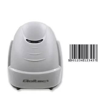 Qoltec 50877 lettore di codici a barre laser 1D USB bianco