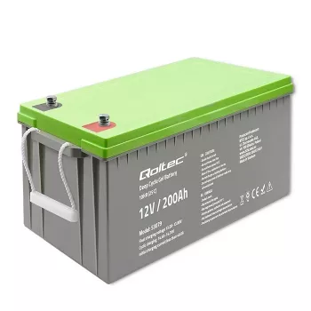 Qoltec 53079 Batteria gel deep cycle 12V 200Ah (62,5 kg)