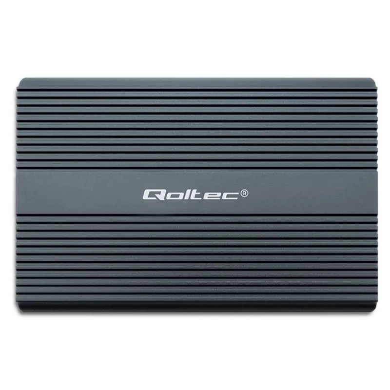 Qoltec Case per SSD Dual M.2 NVMe SATA con USB-C 3.2 Gen 2, alluminio senza utensili, supporta 2x2TB, UASP, TRIM, 10Gbps