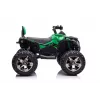 Quad elettrico cavalcabile QLS-3288 con schienale, luci LED, MP3, verde