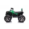 Quad elettrico cavalcabile QLS-3288 con schienale, luci LED, MP3, verde