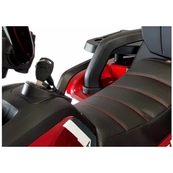 QUAD LOCK a batteria XMX607 con luci LED e MP3 rosso lucido