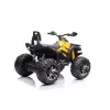 Quad elettrico cavalcabile QLS-3288 con schienale, luci LED, MP3, giallo