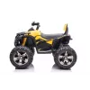 Quad elettrico cavalcabile QLS-3288 con schienale, luci LED, MP3, giallo