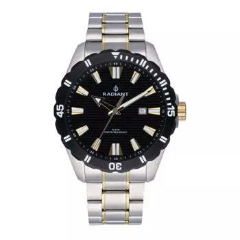 RADIANT orologio analogico al quarzo da uomo RA602202 45mm acciaio inox quadrante nero cinturino a maglia