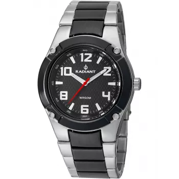 RADIANT Orologio da uomo RA318201 (48 mm) - Acciaio inox, quadrante nero, quarzo analogico