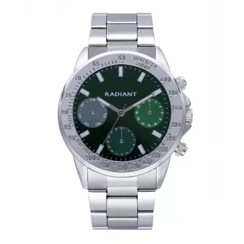 RADIANT orologio da uomo RA604703 - 45mm acciaio inox quarzo analogico con quadrante nero e cinturino argento