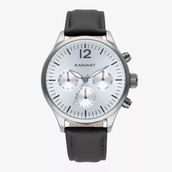 RADIANT orologio da uomo RA641703 (43mm) – analogico al quarzo con cinturino in pelle nero