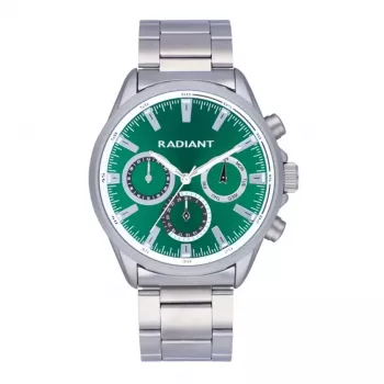 RADIANT RA589702 Orologio da uomo analogico al quarzo 44mm acciaio inox argento nero