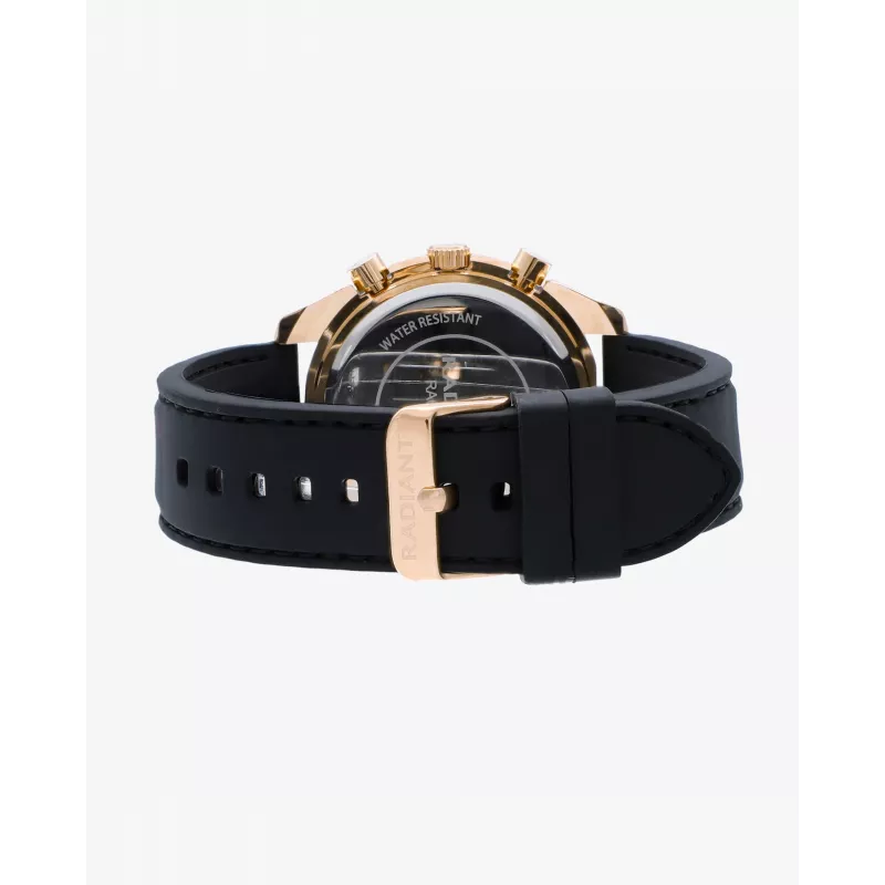 RADIANT RA668709 orologio da polso uomo analogico al quarzo 44mm quadrante nero cinturino in pelle