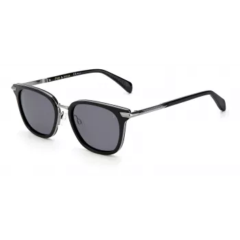 Rag & Bone RNB6000/S Occhiali da sole unisex 52/19/145 mm montatura nera lenti grigio scuro