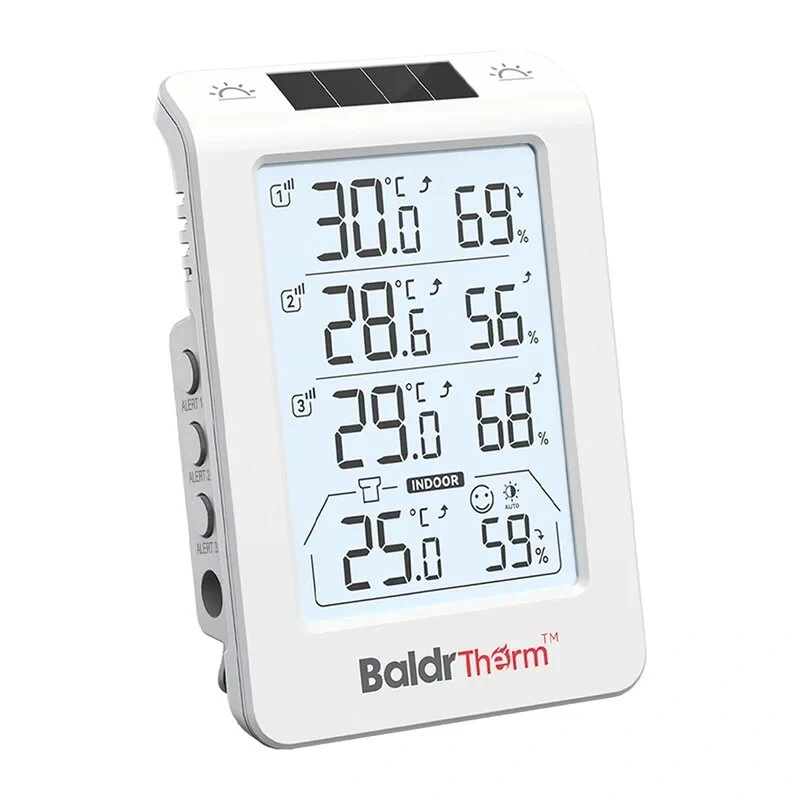 RAINPOINT BALDRTHERM B0598 Termoigrometro a 3 canali con retroilluminazione automatica