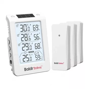 RAINPOINT BALDRTHERM B0598 Termoigrometro a 3 canali con retroilluminazione automatica