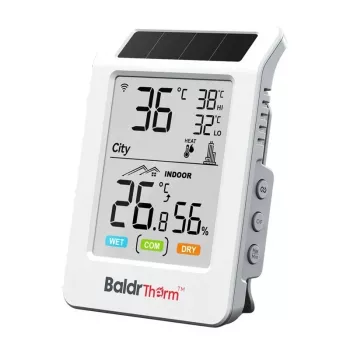Rainpoint Baldrtherm HCS596WB termoigrometro Wi-Fi ad alimentazione solare con controllo tramite app e sensore remoto