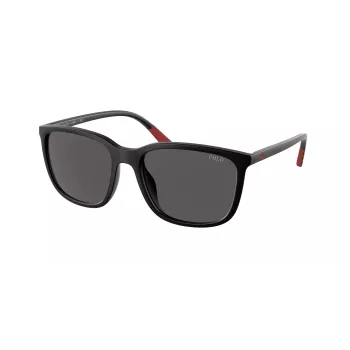 RALPH LAUREN Occhiali da sole uomo PH4185U537587 - montatura quadrata havana, lenti verde scuro, 56/18/145 mm