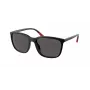 RALPH LAUREN Occhiali da sole uomo PH4185U537587 - montatura quadrata havana, lenti verde scuro, 56/18/145 mm