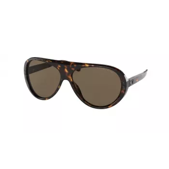 Occhiali da sole uomo Ralph Lauren RL8194-500373 montatura quadrata havana lenti marrone sfumato 60/13/135 mm