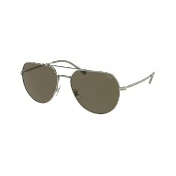 RALPH LAUREN PH3139-9429-3 Occhiali da sole uomo montatura in propionato nera lenti in policarbonato grigie 57mm
