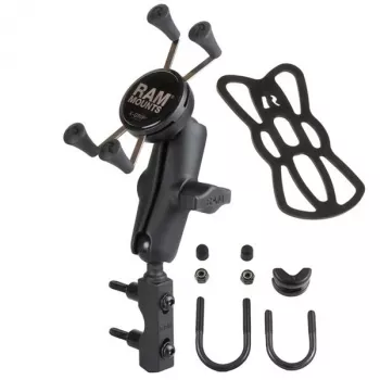 Supporto per cellulare da manubrio moto RAM MOUNTS X-Grip con base a staffa a U (RAM-B-174-UN7)