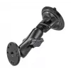 RAM Mounts supporto a ventosa con adattatore AMPS – sfera B (1 pollice), base a diamante, braccio medio, base rotonda (RAM-B-166-202U)