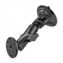 RAM Mounts supporto a ventosa con adattatore AMPS – sfera B (1 pollice), base a diamante, braccio medio, base rotonda (RAM-B-166-202U)