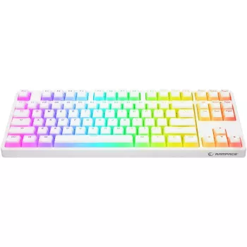Rampage Ghost TKL tastiera meccanica Huano Red Switch bianca