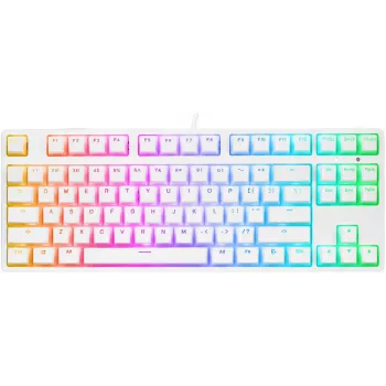 Rampage Ghost TKL tastiera meccanica Huano Red Switch bianca