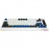 Rampage Quell Pro Tastiera meccanica wireless 75% con display TFT, Gasket Mount, Hot-Swap, 2.4G + BT, bianca