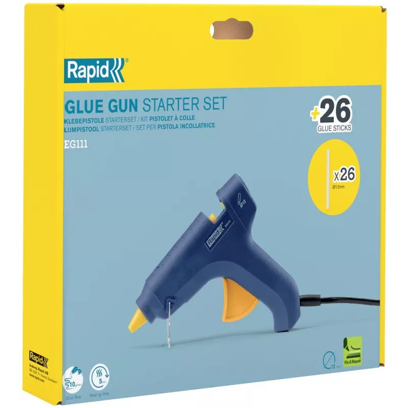 RAPID EG111 pistola per colla a caldo con 500 g di stick di colla universale