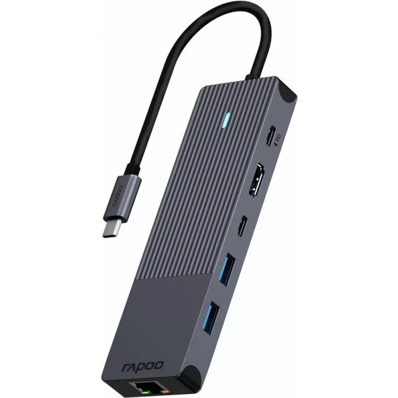 Rapoo UCM-2002 Adattatore USB-C, HDMI, RJ-45, USB 3.2 Gen 1 (00217689)