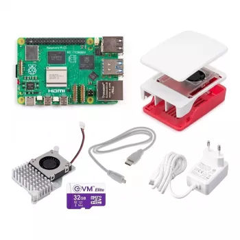 Raspberry Pi 5 4GB Kit completo bianco/rosso