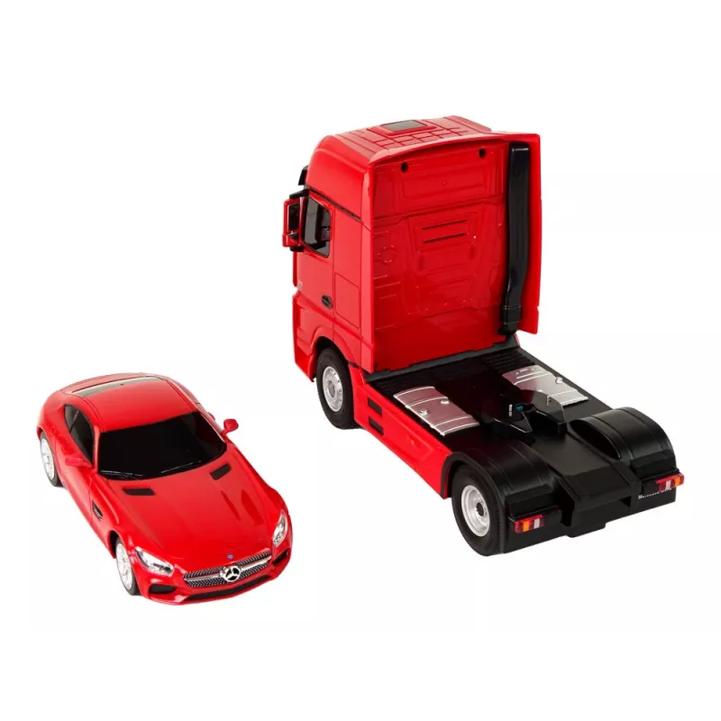 RASTAR Carro attrezzi R/C Mercedes-Benz 1:26 rosso