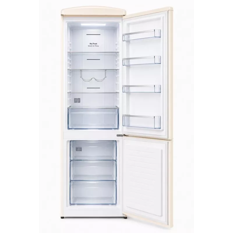 Ravanson LKK-315RC frigorifero combinato retrò 315L Total No Frost crema