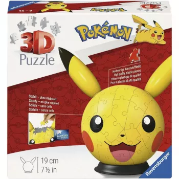 Ravensburger puzzleball 3D Pokémon Pikachu con orecchie - 54 pezzi