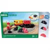 RAVENSBURGER BRIO World set treno merci con luci che cambiano colore