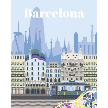 RAVENSBURGER CreArt set dipinti con i numeri - Barcellona colorata