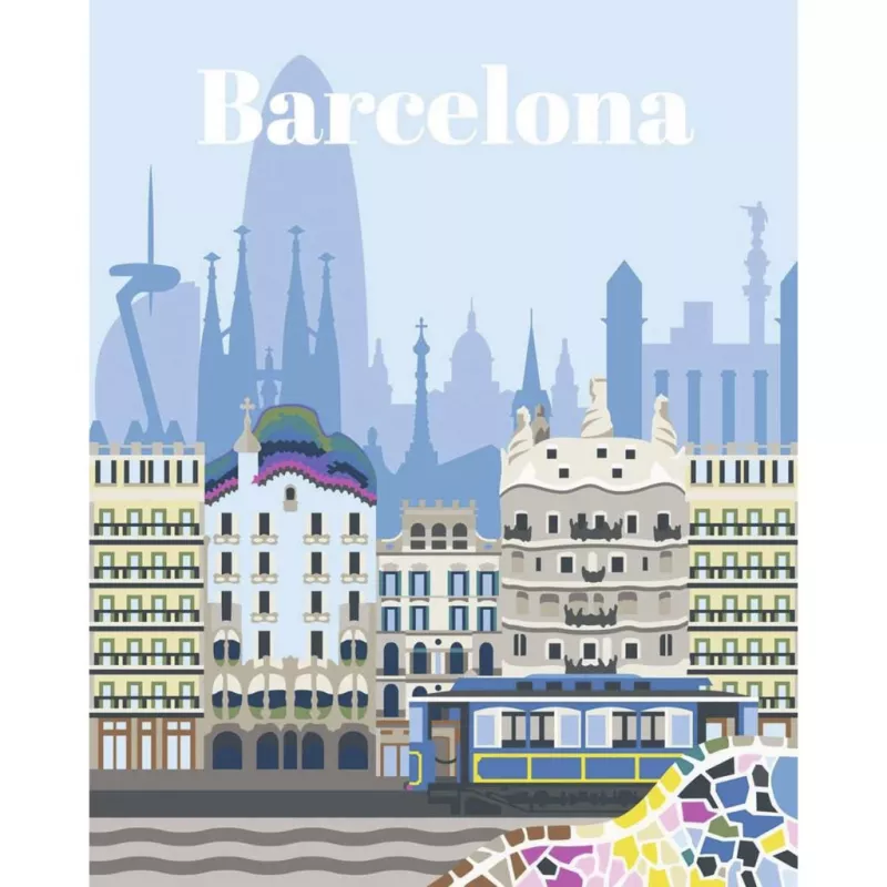 RAVENSBURGER CreArt set dipinti con i numeri - Barcellona colorata
