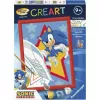 Ravensburger CreArt - Rasender Sonic set di pittura con i numeri