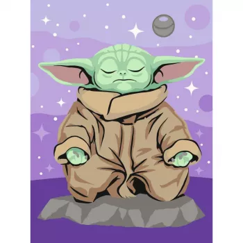 Ravensburger CreArt Star Wars - Grogu in meditazione dipingi con i numeri kit