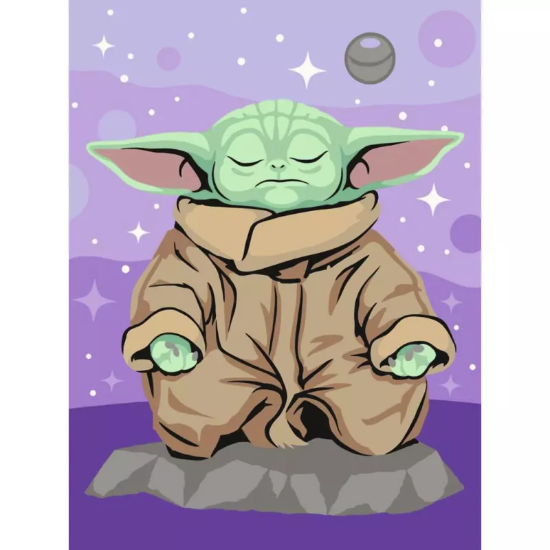 Ravensburger CreArt Star Wars - Grogu in meditazione dipingi con i numeri kit