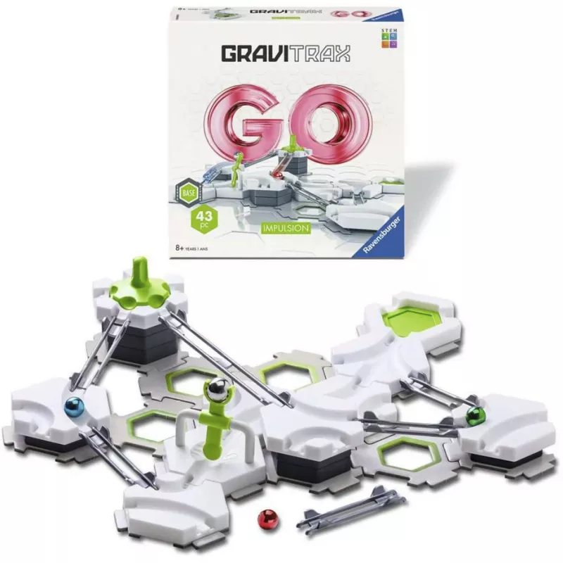 Ravensburger GraviTrax GO Impulsion Pista di biglie set di espansione (25 pezzi)