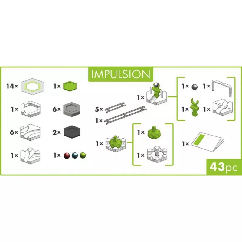 Ravensburger GraviTrax GO Impulsion Pista di biglie set di espansione (25 pezzi)